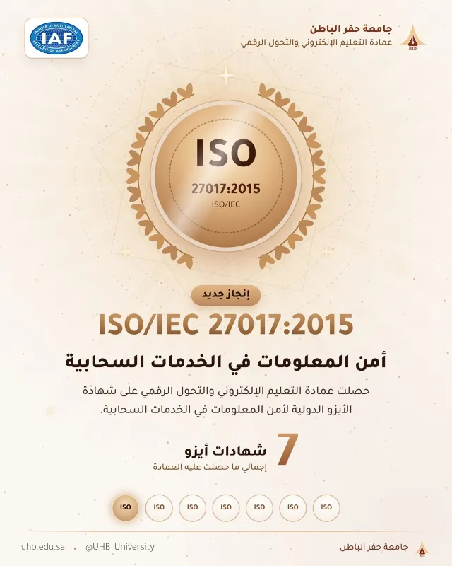 شهادة ايزو في امن المعلومات السحابية